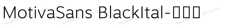 MotivaSans BlackItal字体转换